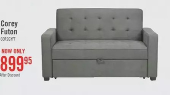 The Brick Corey velvet futon - grey offer