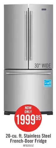 The Brick Maytag 20 cu. ft. french-door refrigerator - mfb2055frz offer