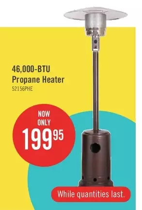 The Brick Bond brushed bronze propane patio heater - 52156 offer
