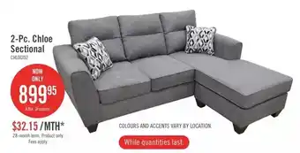 The Brick Chloe polyester 2-piece sectional - light grey offer
