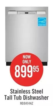 The Brick Maytag front-control dishwasher with dual power filtration - mdb4949skz offer