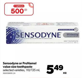 Real Canadian Superstore Sensodyne or pronamel value size toothpaste offer
