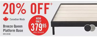 The Brick Breeze queen platform base - dark grey offer