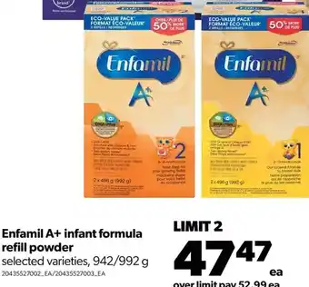 Real Canadian Superstore Enfamil a+ infant formula refill powder offer