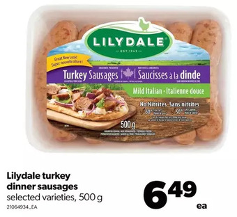 Real Canadian Superstore Lilydale turkey dinner sausages offer