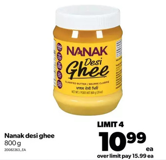 Real Canadian Superstore Nanak desi ghee offer