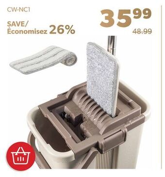 Shopper+ Self-wash and squeeze dry flat mop & bucket kit - livingbasics offer