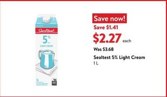 Walmart Sealtest 5% light cream offer