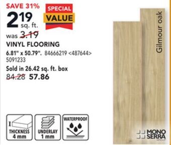 Lowe's Mono serra vinyl flooring 6.81" x 50.79" offer