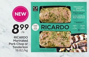 Sobeys Ricardo marinated pork chop or tenderloin offer