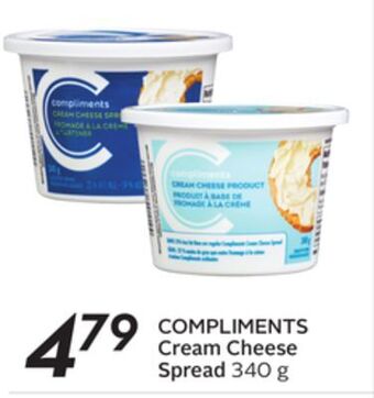 Sobeys Compliments cream cheese spread offer