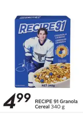 Sobeys Recipe 91 granola cereal offer