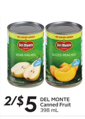 Sobeys Del monte canned fruit offer