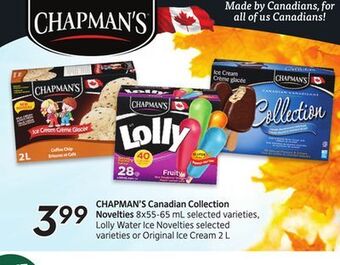 Sobeys Chapman's canadian collection novelties offer