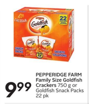 Sobeys Pepperidge farm family size goldfish crackers offer