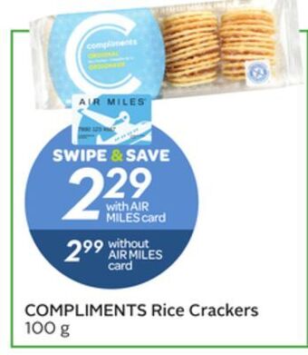 Sobeys Compliments rice crackers offer