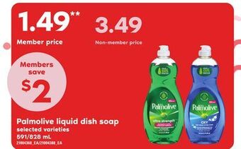 Loblaws Palmolive liquid dish soap, 591/828 ml offer