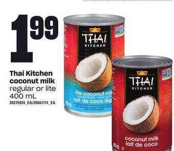 Loblaws Thai kitchen coconut milk, 400 ml offer