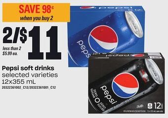Independent Grocer Pepsi soft drinks, 12x355 ml offer