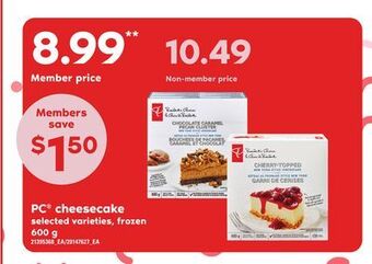 Independent Grocer Pc® cheesecake, 600 g offer