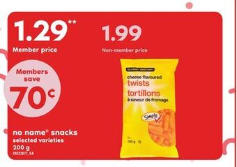 Independent Grocer No name® snacks, 200 g offer