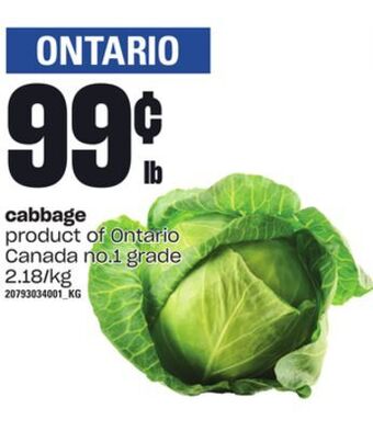 Independent Grocer Cabbage offer