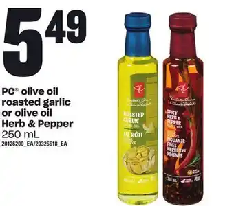 Independent Grocer Pc® olive oil roasted garlic or olive oil herb & pepper, 250 ml offer
