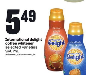 Independent Grocer International delight coffee whitener, 946 ml offer