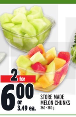 Metro Store made melon chunks offer