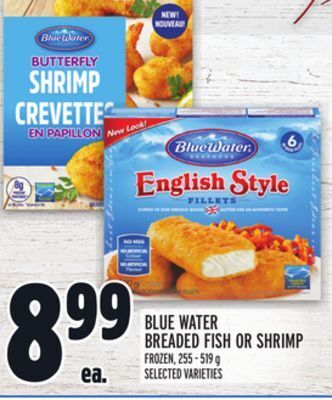 Metro Blue water breaded fish or shrimp offer