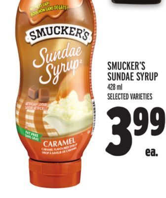 Metro Smucker's sundae syrup offer
