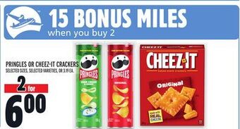 Metro Pringles or cheez-it crackers offer