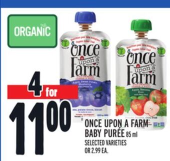 Metro Once upon a farm baby purée offer