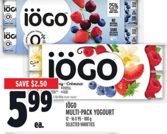 Metro Iögo multi-pack yogourt offer