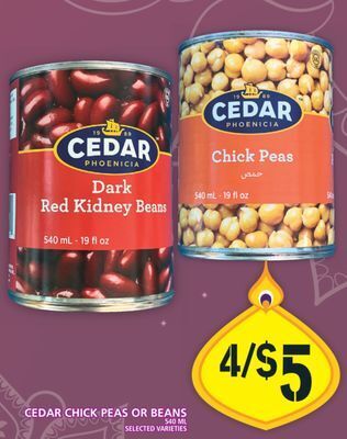 Food Basics Cedar chick peas or beans offer