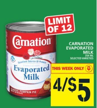 Food Basics Carnation evaporated milk offer