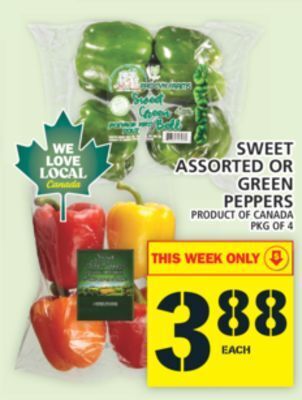 Food Basics Sweet assorted or green peppers offer