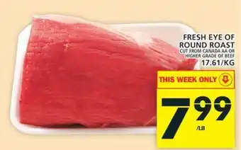 Food Basics Fresh eye of round roast offer