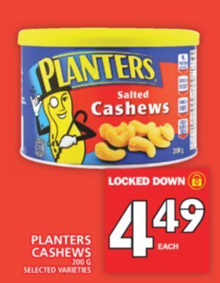 Food Basics Planters cashews offer