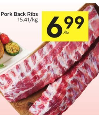 Foodland Pork back ribs offer