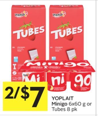 Foodland Yoplait minigo 6x60 g or tubes 8 pk offer