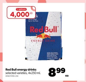 Real Canadian Superstore Red bull energy drinks, 4x250 ml offer