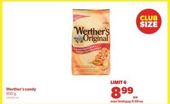 Real Canadian Superstore Werther's candy, 900 g offer