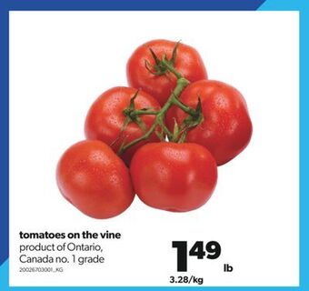 Real Canadian Superstore Tomatoes on the vine offer