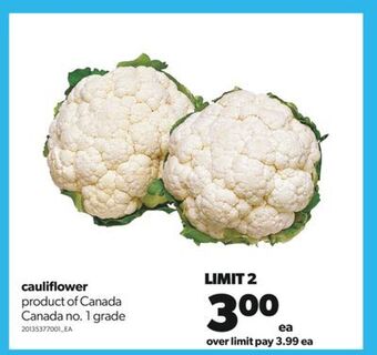 Real Canadian Superstore Cauliflower offer
