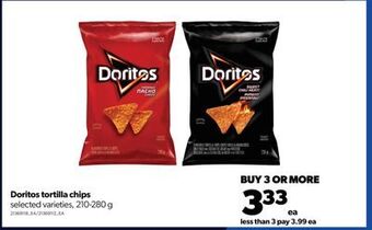 Real Canadian Superstore Doritos tortilla chips, 210-280 g offer