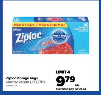 Real Canadian Superstore Ziploc storage bags, 60-270's offer