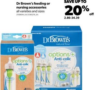 Real Canadian Superstore Dr brown's feeding or nursing accessories offer