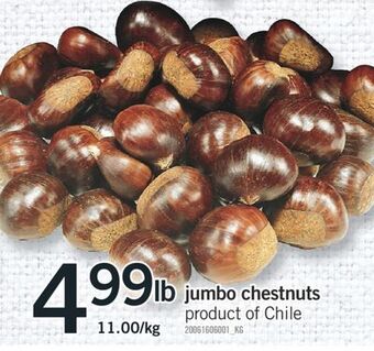 Fortinos Jumbo chestnuts offer