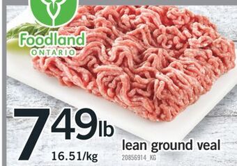 Fortinos Lean ground veal offer